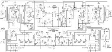 Ampeg Echo Twin schematic circuit diagram